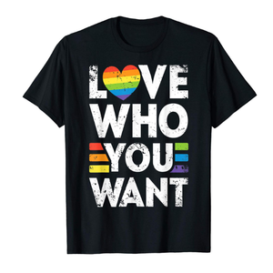 T-shirt à manches courtes noir pas cher Rainbow LGBTQ Clothes <span class=keywords><strong>Gay</strong></span> Pride Month - Product Image 2