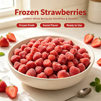 Lotlong Premium IQF Gehele Rode Aardbeien, op Maat Gemaakt, Natuurlijk Zoet, 1kg -18°C Vriesopslag, voor Smoothies, Fruitthee, Winkels