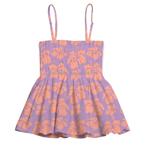 Nuovo Arrivo: Top da <span class=keywords><strong>Donna</strong></span> a Tema Hawaii con Spalline Sottili Regolabili, in Seta di Latte, Senza Maniche, con Gonna Smockata - Product Image 6