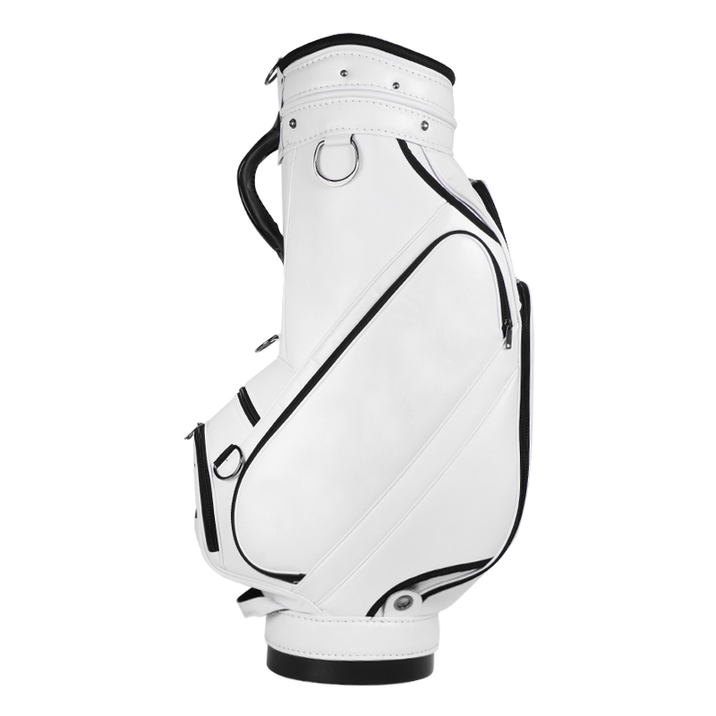 White Durable PU Leather Golf Bag