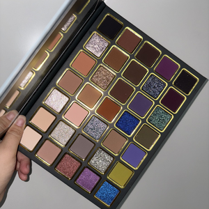Palette de fards à paupières de luxe de haute qualité, haute pigmentation, longue tenue, 35 couleurs, paillettes, brillance, mat, maquillage des yeux, fards à paupières vegan - Product Image 1