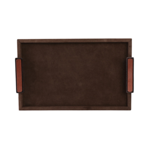 Elegante vassoio rettangolare con manici larghi per riporre gioielli o oggetti decorativi, vassoio decorativo per tavolino da caffè o letto. - Product Image 6