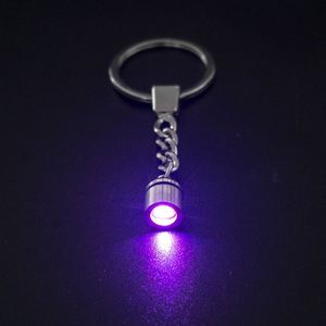 Einzelner Bestseller LED-Kristallglas-Schlüsselanhänger aus Metalllegierung mit buntem Licht für Schlüssel oder Glaskugel - Product Image 2