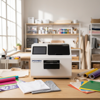 PodNEX A3 DX7 Printer Flatbed All-In-One Otomatis Baru dengan Tinta UV CMYK 2400 DPI Kontrol Android untuk Casing Ponsel/AirPods PVC Kecil