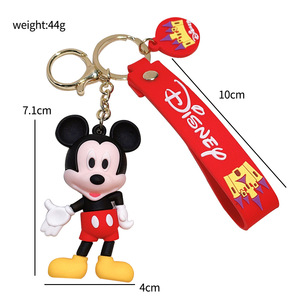New Mickey Minnie nhựa Silicone PVC Búp Bê Carabiner <span class=keywords><strong>Keychain</strong></span> thả Keo mặt dây chuyền quà tặng cho xe Túi - Product Image 6