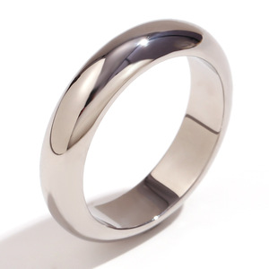 2026 Minimalist High Mirror Stainless Steel Plain <b>Ring</b> Cold Wind Versatile <b>Couple</b> Stacking Non Fading Basic Finger <b>Ring</b> - Product Image 2
