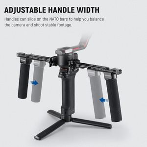 NEEWER Poignée double <span class=keywords><strong>pour</strong></span> stabilisateur Kit de poignée double assemblable avec 2 rails Mini NATO Pinces à dégagement rapide NATO - Product Image 6