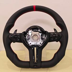 Volante de Cuero Rojo Personalizado para <span class=keywords><strong>BMW</strong></span> E60 E87 E83 E90 E91 E92 E84 X1 X5 X6 E70 E71 M3 <span class=keywords><strong>M5</strong></span> F10 F20 F22 F23 F30 F33 F34 E46 - Product Image 1