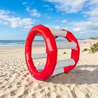 Roues flottantes gonflables de haute qualité pour la marche sur l'eau, rouleaux gonflables pour parcs aquatiques et lacs