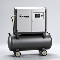 Compresseur d'air à vis 7,5 kW 8 bars 10 CV, entretien facile, silencieux, deux-en-un avec réservoir intégré, en stock pour le gonflage des pneus