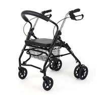 Les fabricants des ventes directes de chariot de marcheur de fauteuil roulant pliant en alliage d'aluminium médical portable pour personnes âgées handicapées