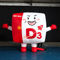Disfraz de Mascota Inflable Publicitario Personalizado Directo de Fábrica, Disfraz de Personaje de Dibujos Animados Gigante Resistente al Agua de Tela Oxford