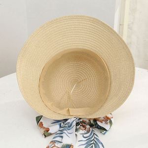 Wholesale Summer Outdoor Travel Casual Image Style Women Paper <b>Straw</b> Sun Beach Hat with Bow - Product Image 4