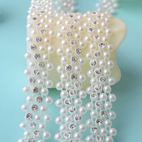 Perles en ABS en gros avec incrustations de pierres de cristal pour la fabrication de bijoux fantaisie