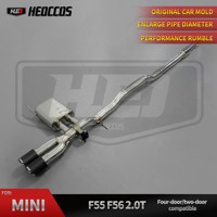 Sistema de Escape Catback con Válvula Electrónica y Control Remoto de Acero Inoxidable Pulido para MINI F55 F56 2.0T Cooper