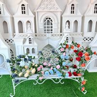 Guirlandes de roses artificielles pour un décor romantique de mariage, centres de table pour hôtels, accessoires et fournitures pour allées