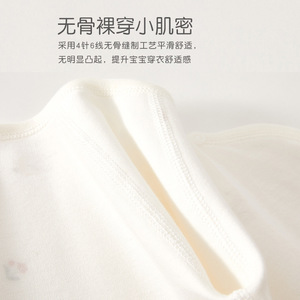 Combinaison bébé à manches longues en coton pur unisexe, printemps automne hiver, sous-vêtement avec imprimé ours - Product Image 3