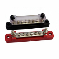 Bloc de distribution d'alimentation 150A 48VDC IP65 en nylon à 6 voies avec bornier M4 et goujons M4 M6 de 1/4 pouce pour bateaux, camping-cars et yachts