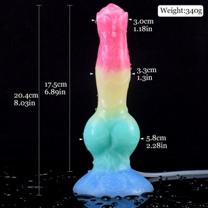 NNSX Dildos de silicona grandes con forma de pene y nudo, con efecto de eyaculación, para mujeres, juguetes eróticos de coqueteo - Product Image 6