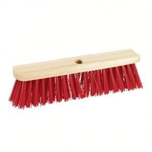 ไม้กวาดพื้น Hall Broom Wood Elastomer 60 ซม. ขนแปรงสีแดง สำหรับทำความสะอาดพื้น - Product Image 2
