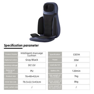 Großhandel Tragbares Elektrisches Shiatsu-Massagekissen für Auto und Zuhause mit Vollkörper-Heizfunktion und Vibration - Product Image 6