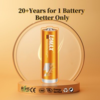Piles alcalines 1.5V Double a, pile alcaline LR6 de taille de cellule sèche AA 1.5v, 9 pièces de bonne qualité avec emballage à bas prix
