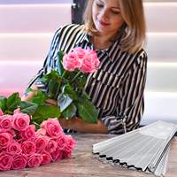 100 pièces/sac en Stock conception impression biodégradable Transparent en plastique étanche Bouquet sac fleur emballage emballage manchon