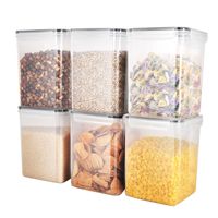 Multi-formaat transparante plastic luchtdichte voedselveilige opbergcontainers met onregelmatige vorm voor het organiseren van groenten, fruit en snacks