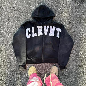 2025 Dijital 3D Baskılı Fermuarlı Spor Giyim Yeni Avrupa ve Amerikan Moda Markası Erkek Dış Ticaret Kapüşonlu Üst - Product Image 3