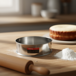 Tamis à farine en acier inoxydable 40 mailles fines, outils cylindriques pour la pâtisserie et la préparation de gâteaux - Product Image 2