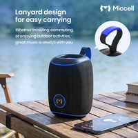 Haut-parleurs Bluetooth portables Miccell en gros, 10W, sans fil, avec batterie 1500mAh et lumières RGB pour l'extérieur et le cyclisme
