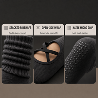 Chaussettes de Pilates antidérapantes avec logo personnalisé, conception gratuite, impression numérique, taille sur mesure