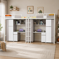 Cadre de lit pleine grandeur, gain de place, pour appartement, conception robuste, idéal pour petite chambre, dortoir, location, maison