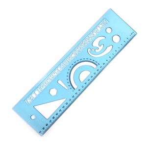 Regla Recta de Plástico Transparente de 12 Pulgadas en Oferta, Juego de Plantillas de Alfabeto de Colores Surtidos - Product Image 5