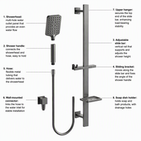 Mitigeur de bain et de douche gris anthracite brossé Watersino, design moderne de haute qualité, vente chaude