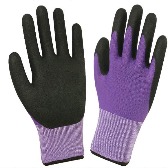 Нейлоновые песчаные нитриловые перчатки с пальмовым покрытием Guantes de Nitrilo противоскользящие рабочие перчатки черные нитриловые перчатки рабочие перчатки