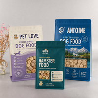 MOQ 100 pièces – Sacs d'emballage alimentaire pour animaux de compagnie, personnalisés avec logo et taille, à fermeture éclair, de qualité alimentaire, en plastique