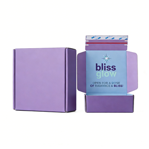 Boîtes d'emballage DTC pour masques de nuit et soins de la peau, boîtes d'expédition à bande déchirable, option E B Flute, logo personnalisé - Product Image 2