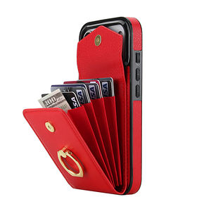 Étui portefeuille en cuir PU RFID pour <span class=keywords><strong>iPhone</strong></span> 17 Pro Max avec support anneau et dragonne, porte-cartes multiples - Product Image 2