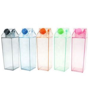 Custom Colorful 17Oz 34Ozplastic <b>Carton</b> <b>Water</b> <b>Bottles</b> Leakproof Square Portable <b>Milk</b> Box for Outdoor Sports Travel Camping - Product Image 2