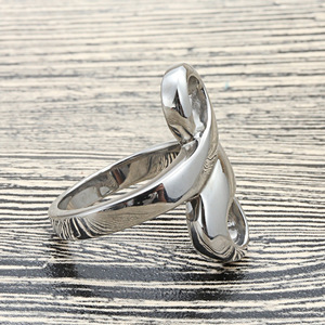 Musical Symbol <b>Ring</b> Titanium Steel Hollow Figure 8 Women's Punk Style Retro Gift Size 27 - Product Image 3