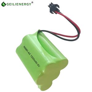 Geilienergy קיבולת גבוהה <span class=keywords><strong>AA</strong></span> גודל 1.2V 2.4v <span class=keywords><strong>4.8v</strong></span> 6V 1000mah <span class=keywords><strong>1500mah</strong></span> 2000mah Nimh היברידי חבילת סוללות נטענת <span class=keywords><strong>Ni-mh</strong></span> החובט - Product Image 3
