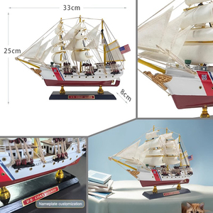 U.S. GUARDIA COSTIERA USCG aquila formazione alto modello di nave di trasporto marittimo decorazione della casa del regalo per il padre degli uomini grazie dando souvenir - Product Image 6