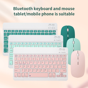 Tùy Chỉnh Không Dây Màu Xanh Răng Bàn Phím Và Chuột Combo <span class=keywords><strong>Mini</strong></span> Không Dây Có Thể Sạc Lại Bàn Phím & Chuột Thiết Lập Cho Điện Thoại Di Động Điện Thoại PC - Product Image 2