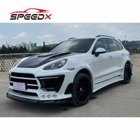 Pour Porsche Cayenne 958 958.1 Kit de carrosserie large Grille de pare-chocs avant arrière en Fiber de carbone