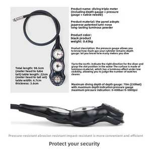 Tauch anzeige Combo Tiefen druck Kompass anzeige Unterwasser tauch ausrüstung Scba Tube Einstellbare Tauch schleifen luft - Product Image 3