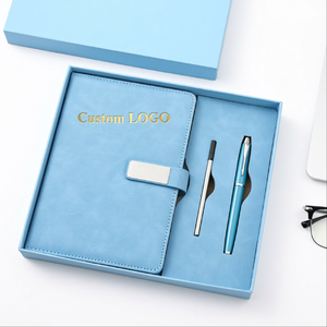 Carnet A5 à boucle en cuir souple au toucher agréable, agenda créatif avec stylo <span class=keywords><strong>de</strong></span> la même couleur pour les voyages d'affaires et la commodité au bureau - Product Image 1