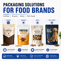 Sachets personnalisés imprimés avec fermeture éclair refermable pour café, bonbons, snacks, noix, poudre, aliments pour animaux et emballages cosmétiques
