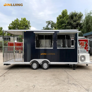 JINLIJING Nouveau Foodtruck Concession Street Fast Food Truck <span class=keywords><strong>Burger</strong></span> Chariot mobile entièrement équipé avec véranda - Product Image 2
