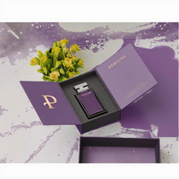 Boîte cadeau rigide à double porte magnétique personnalisée, emballage de luxe pour cosmétiques, parfums et soins de la peau, en carton avec estampage à chaud doré